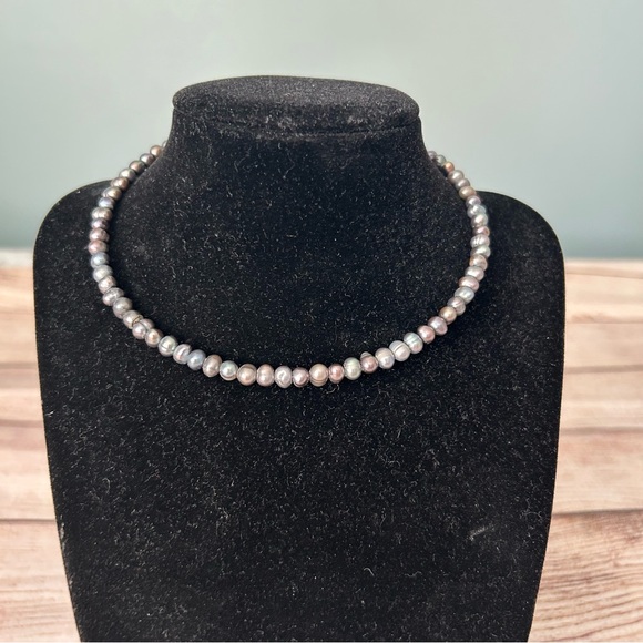 Kenneth Jay Lane Gray Freshwater Pearl Choker - Picture 1 of 7